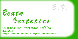 beata vertetics business card